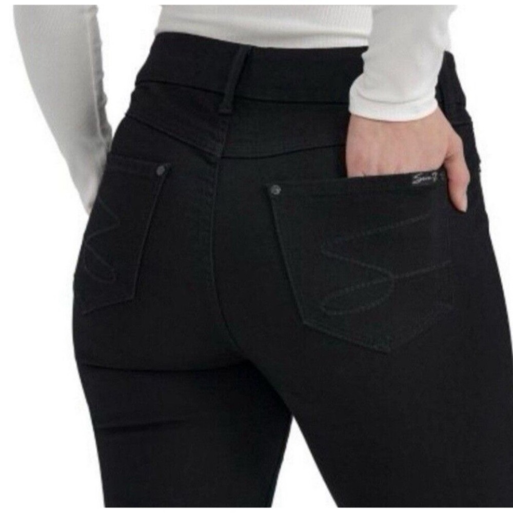 Seven7 Women's Classic Black Skinny Jeans